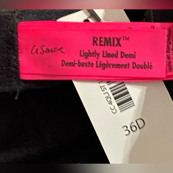 NWT LS GRY/WHT Lightly Lined Underwire, 36D *P1064 - Picture 6 of 6